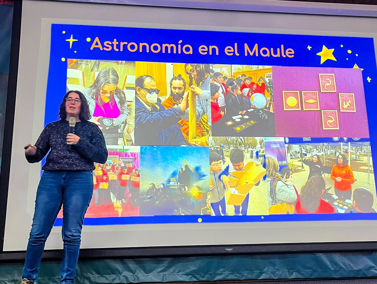 Daniela Olave representó a AstroCiencias en el I Congreso de Divulgación Astronómica organizado por IAU NOC Chile