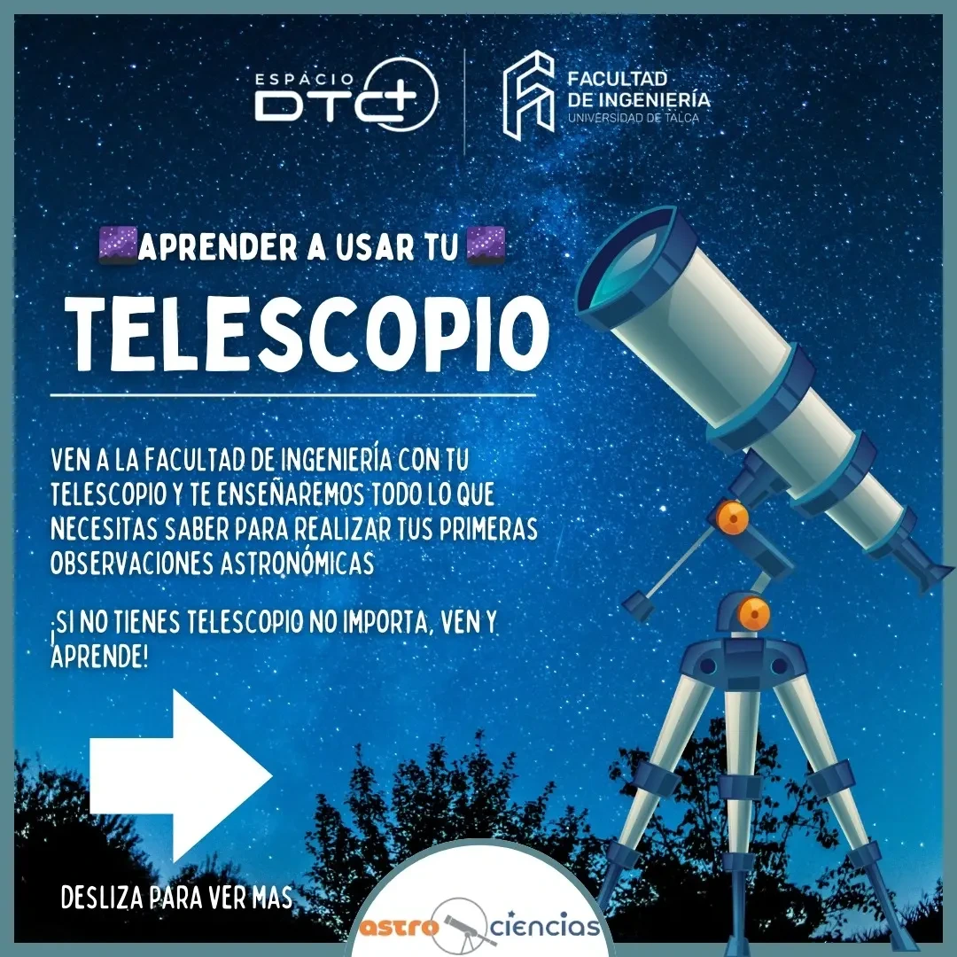 Aprende a usar tu telescopio: taller práctico en la Facultad de Ingeniería con préstamo de equipos incluido